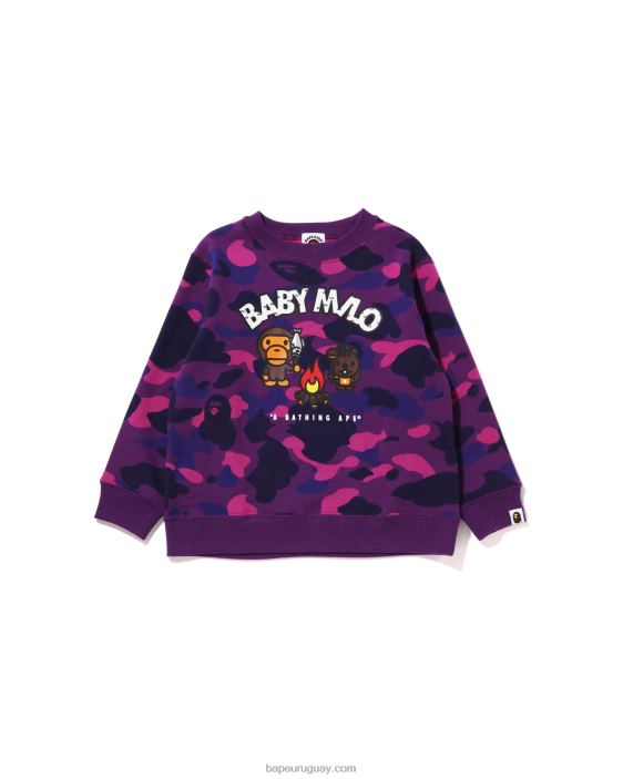 color camo baby milo camp cuello redondo niños púrpura 26D801472 A Bathing Ape