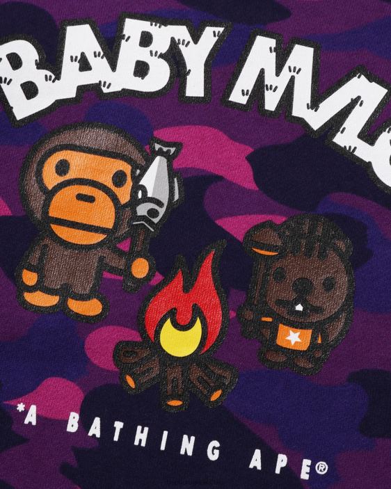 color camo baby milo camp cuello redondo niños púrpura 26D801472 A Bathing Ape