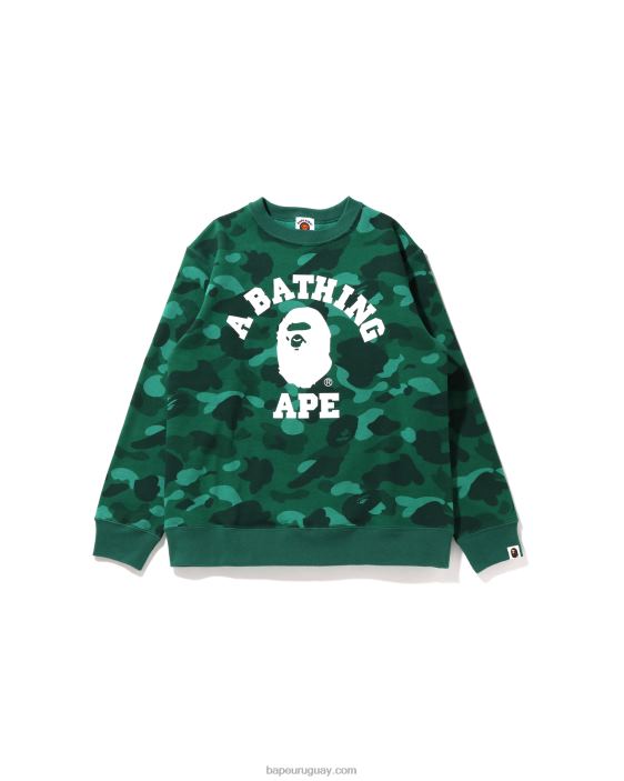 color camo college cuello redondo jr niños Esmeralda 26D801648 A Bathing Ape