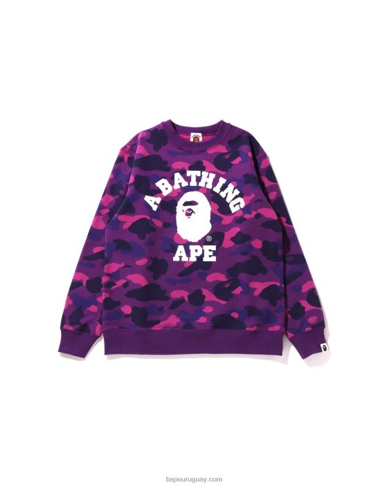 color camo college cuello redondo jr niños púrpura 26D801650 A Bathing Ape