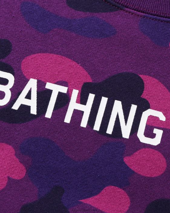 color camuflaje bolsillo ajuste holgado cuello redondo jr niños púrpura 26D801634 A Bathing Ape