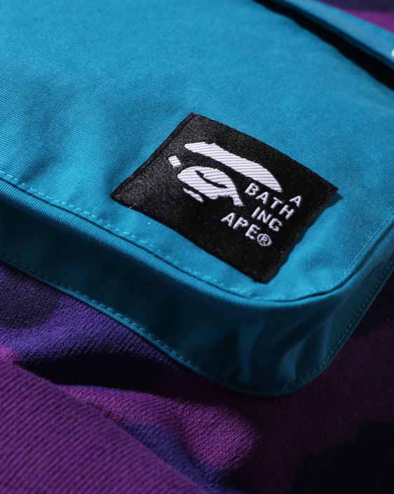 color camuflaje bolsillo ajuste holgado cuello redondo jr niños púrpura 26D801634 A Bathing Ape