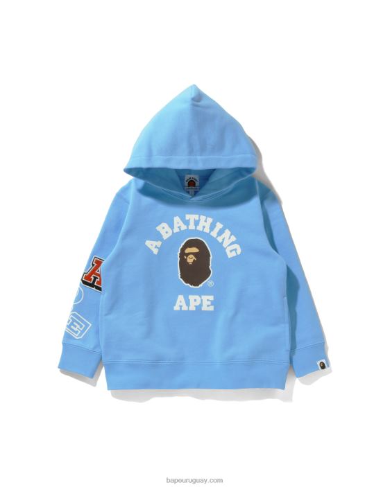 múltiples fuentes sudadera con capucha niños azul 26D801674 A Bathing Ape