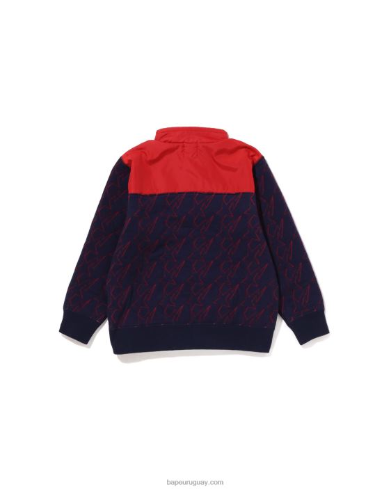 sta acolchado cabeza medio snap sudor niños azul 26D801540 A Bathing Ape