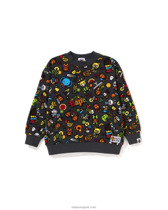 sudadera baby milo con mezcla de frutas niños gris oscuro 26D801442 A Bathing Ape