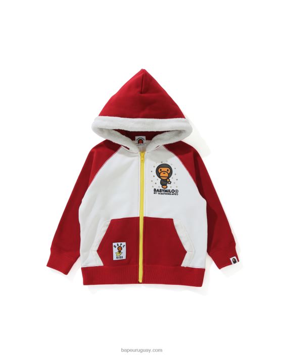 sudadera baby milo star con cremallera niños rojo brillante 26D801792 A Bathing Ape
