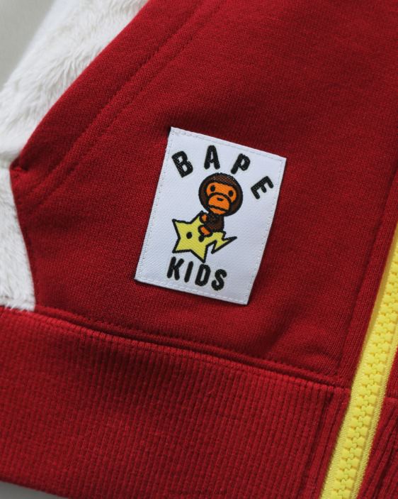 sudadera baby milo star con cremallera niños rojo brillante 26D801792 A Bathing Ape