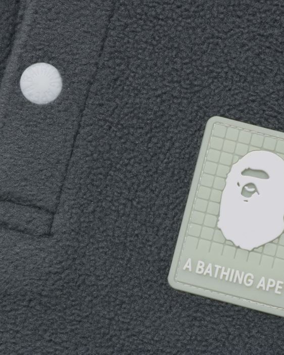 sudadera con capucha de forro polar con media cremallera y camuflaje de rejilla niños gris 26D801490 A Bathing Ape
