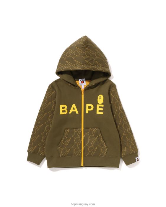 sudadera con cremallera y acolchado sta niños ejercito verde 26D801544 A Bathing Ape