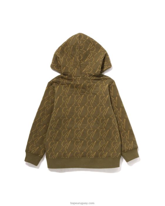 sudadera con cremallera y acolchado sta niños ejercito verde 26D801544 A Bathing Ape