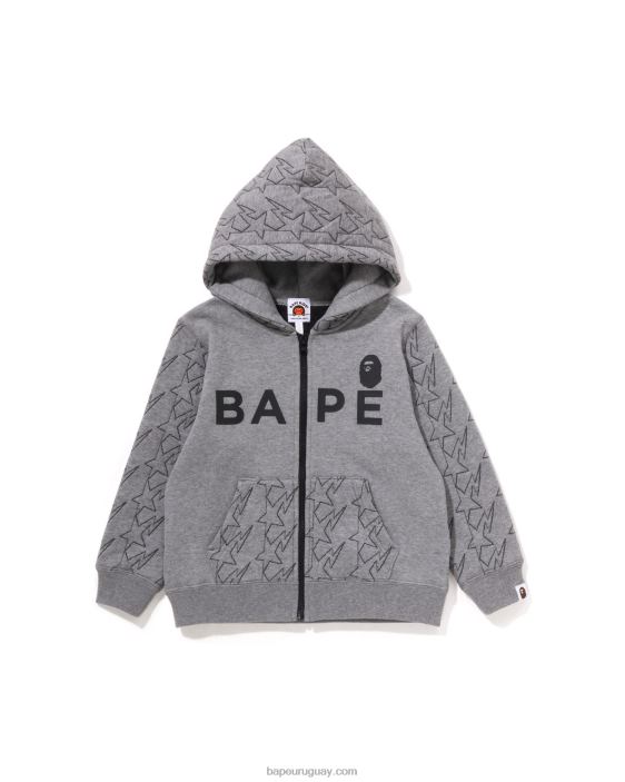 sudadera con cremallera y acolchado sta niños gris 26D801545 A Bathing Ape