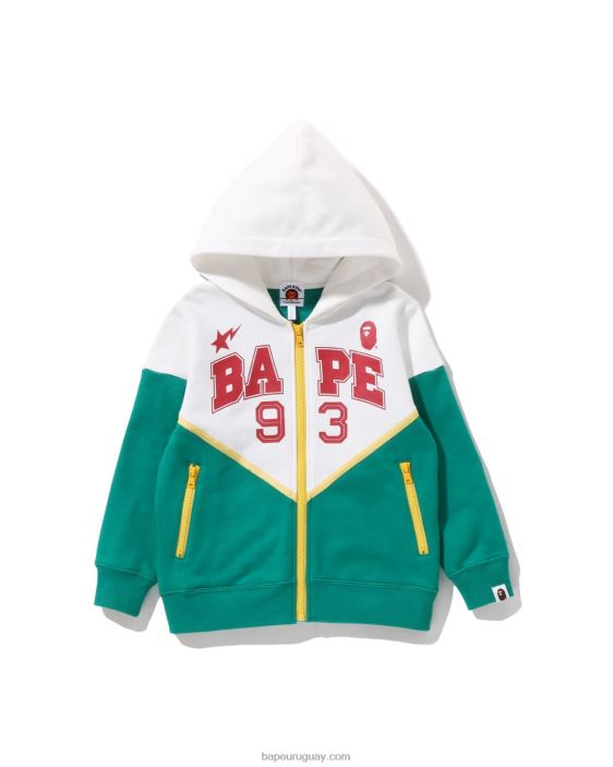 sudadera con cremallera y diseño colour block niños menta 26D801580 A Bathing Ape