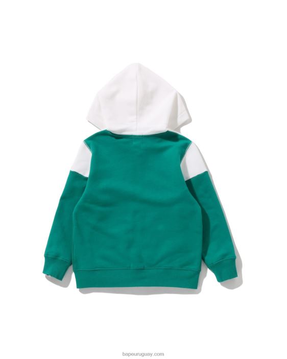 sudadera con cremallera y diseño colour block niños menta 26D801580 A Bathing Ape
