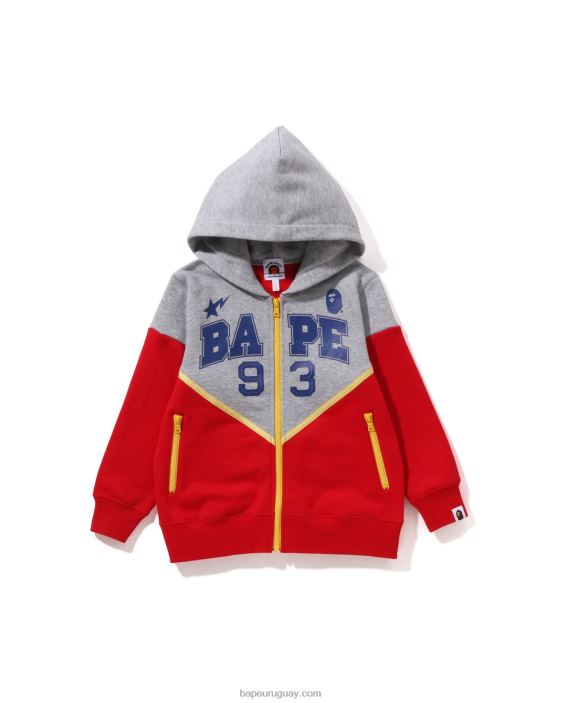 sudadera con cremallera y diseño colour block niños rojo brillante 26D801581 A Bathing Ape