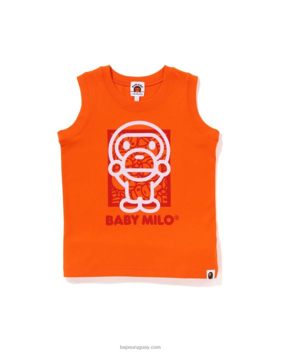 camiseta de bebe milo niños naranja 26D801698 A Bathing Ape