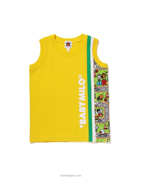 camiseta sin mangas de carreras baby milo niños amarillo 26D801610 A Bathing Ape