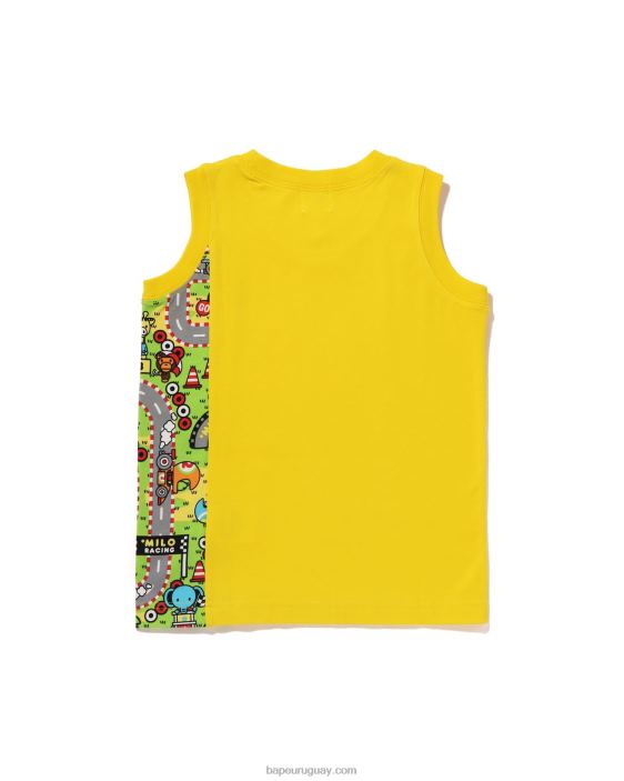 camiseta sin mangas de carreras baby milo niños amarillo 26D801610 A Bathing Ape