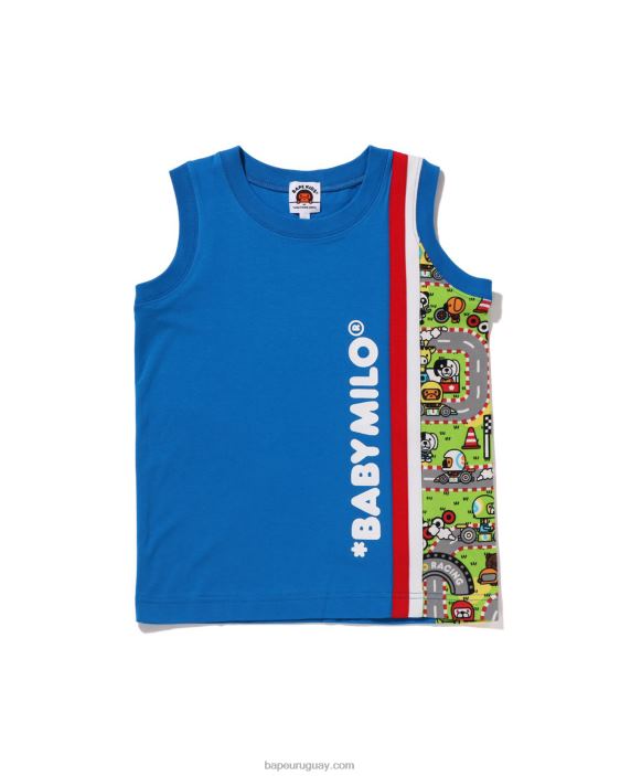 camiseta sin mangas de carreras baby milo niños azul 26D801609 A Bathing Ape