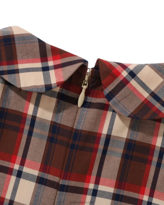 bañador mini a cuadros con cuello redondo niños rojo brillante 26D801327 A Bathing Ape