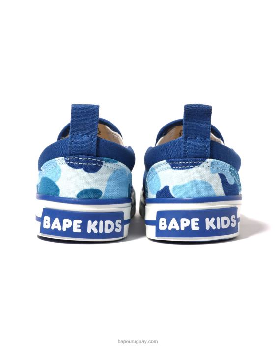 zapatillas sin cordones con parche de cabeza de camuflaje abc niños azul 26D801617 A Bathing Ape