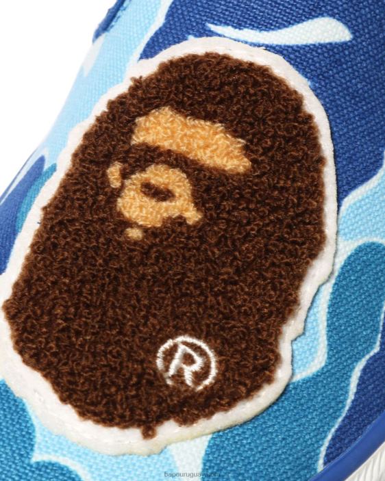 zapatillas sin cordones con parche de cabeza de camuflaje abc niños azul 26D801617 A Bathing Ape