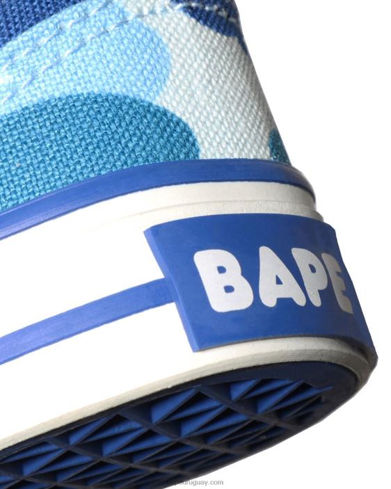 zapatillas sin cordones con parche de cabeza de camuflaje abc niños azul 26D801617 A Bathing Ape